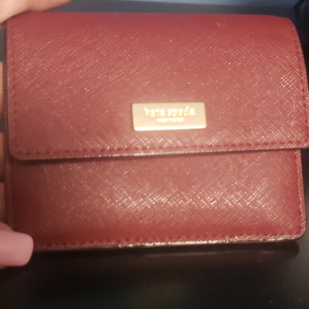 Maroon  Late Spade wallet